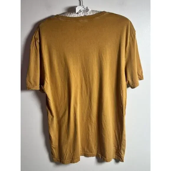 Lucky Brand AC DC High Voltage Women's Medium 100% Yellow Band Tee Shirt‎ - Picture 2 of 7